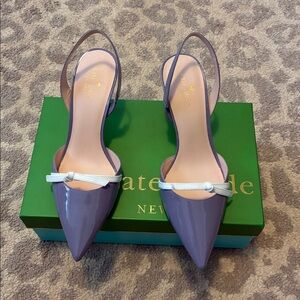 Kate Spade Sibelle Kitten Heel Slingback 9 Dried Lavender